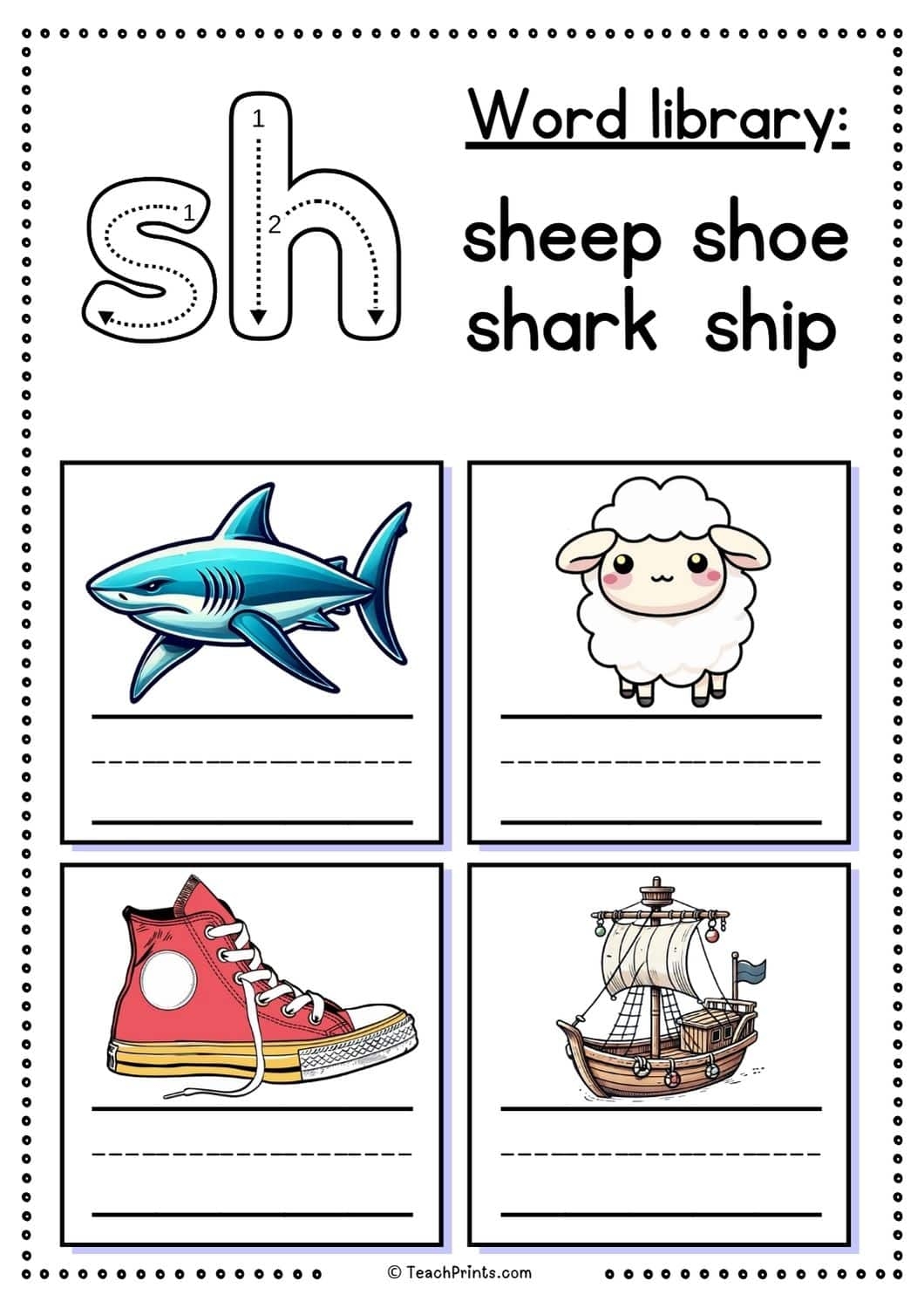 Free Sh Worksheets Teach Prints