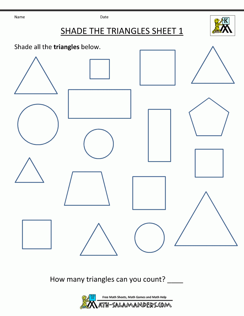 Free Shape Worksheets Kindergarten Free Shape Worksheets Kindergarten