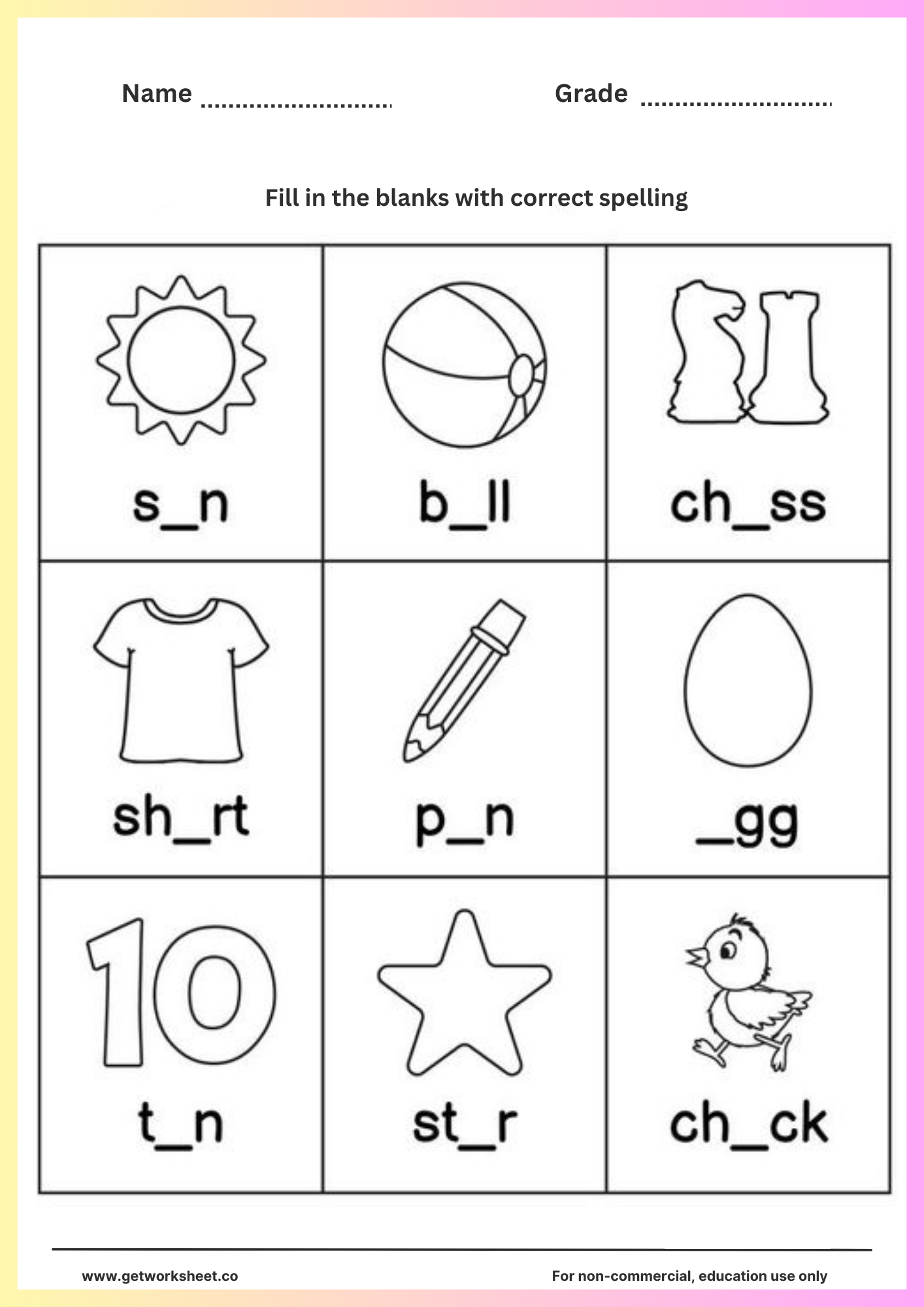 Free Spelling Worksheets Worksheets Get Worksheet