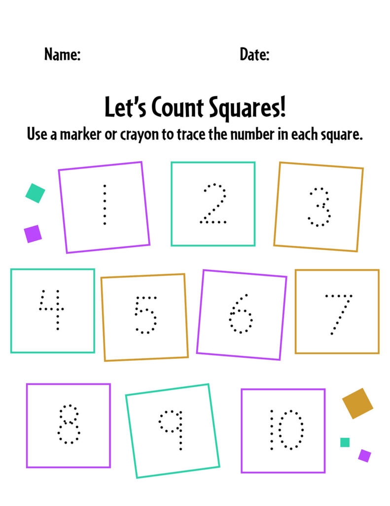 Free Square Worksheets For Preschool The Hollydog Blog