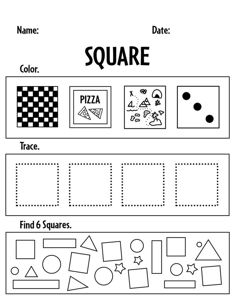 Free Square Worksheets For Preschool The Hollydog Blog Free Square Worksheets For Preschool The Hollydog Blog