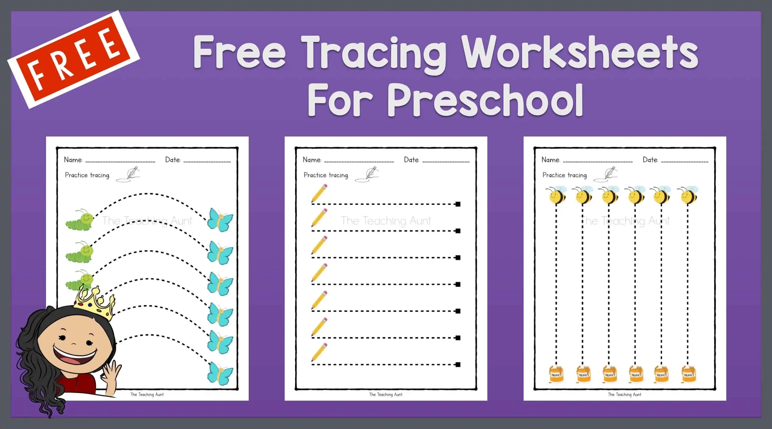 free printable tracing worksheets for preschool