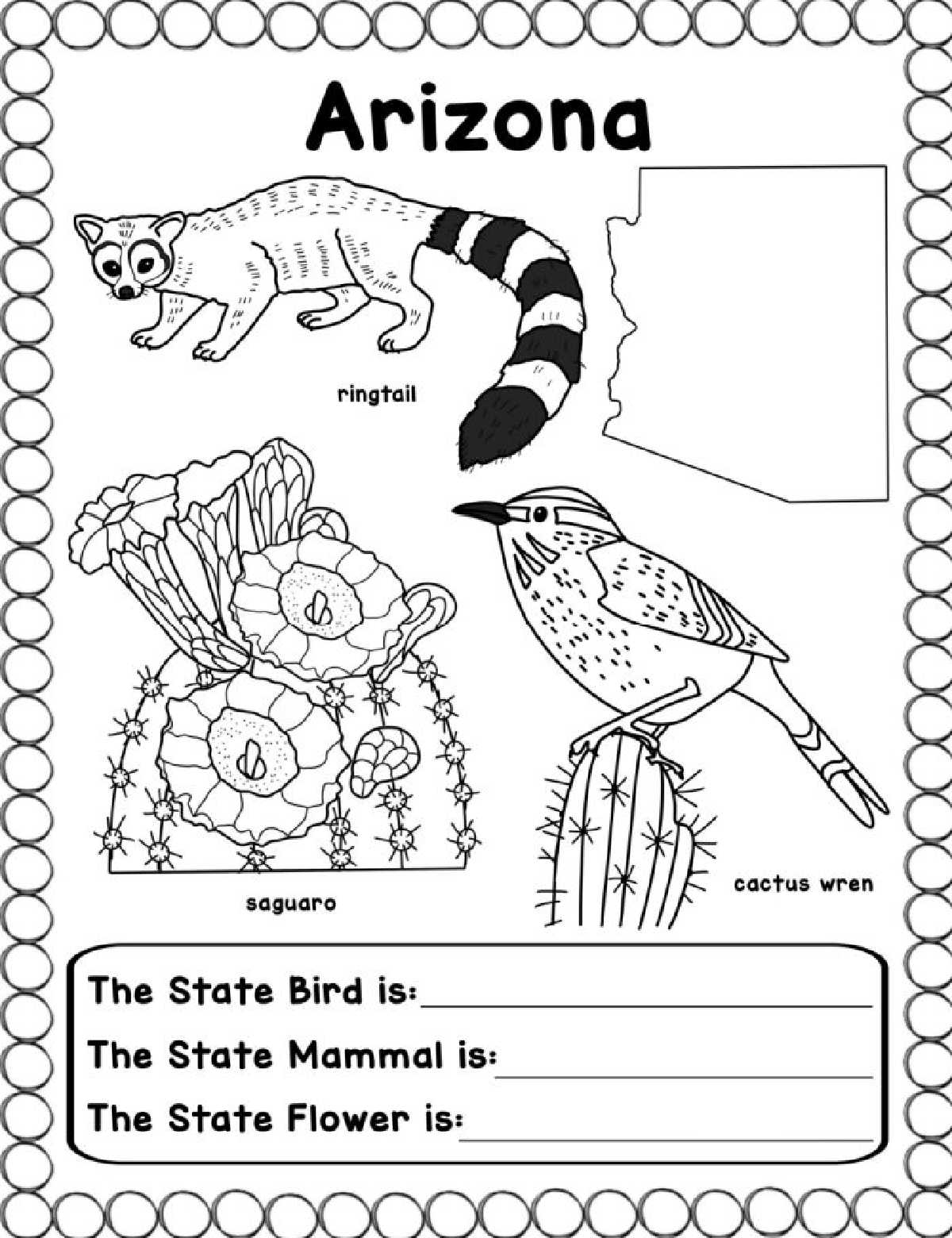 free printable 50 states worksheets