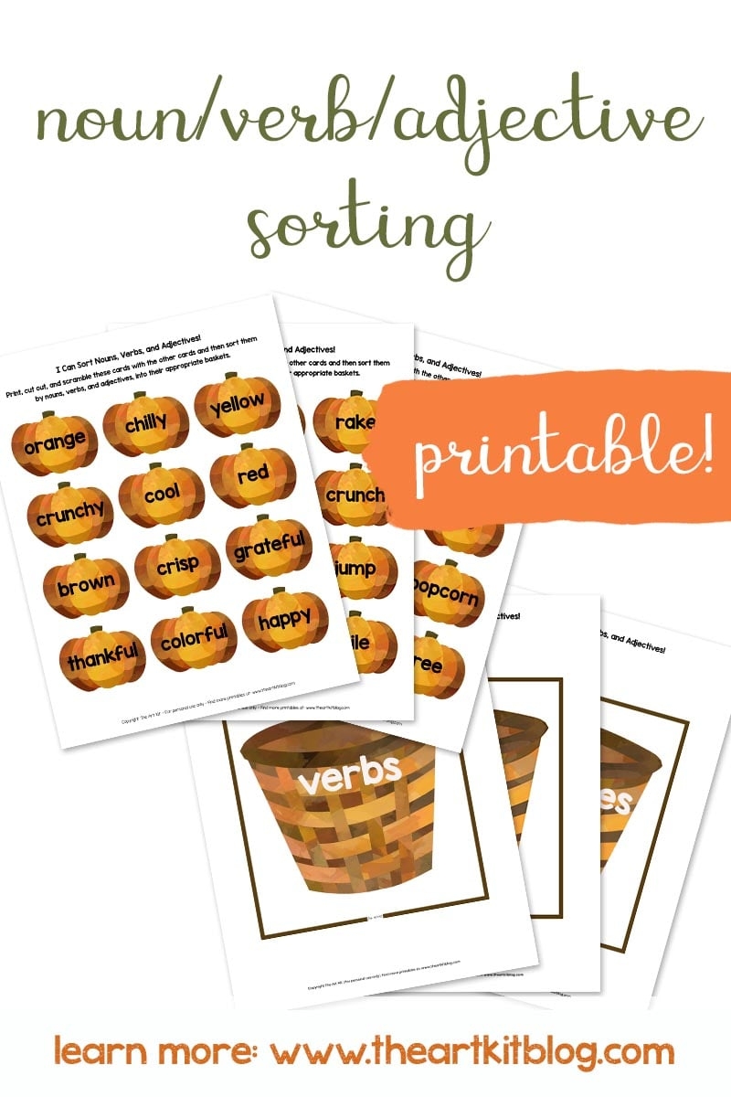 noun and verb sort noun and verb sort