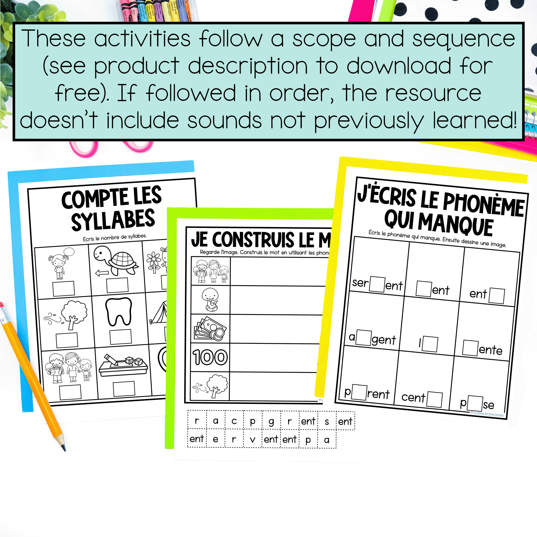 French Phonics Activities Decoding Phonological Phonemic Awareness En La Classe De Mme Caroline