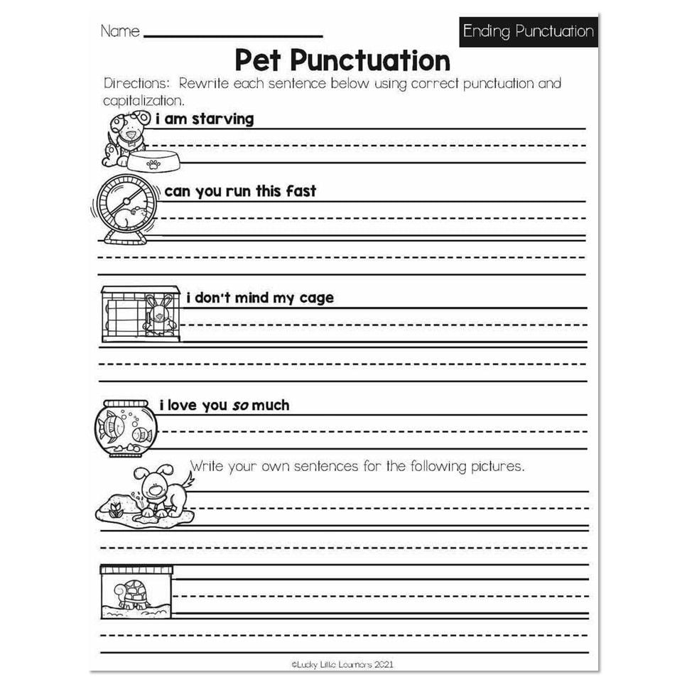 Fun Activities For Punctuation Practice Lucky Little Learners Fun Activities For Punctuation Practice Lucky Little Learners
