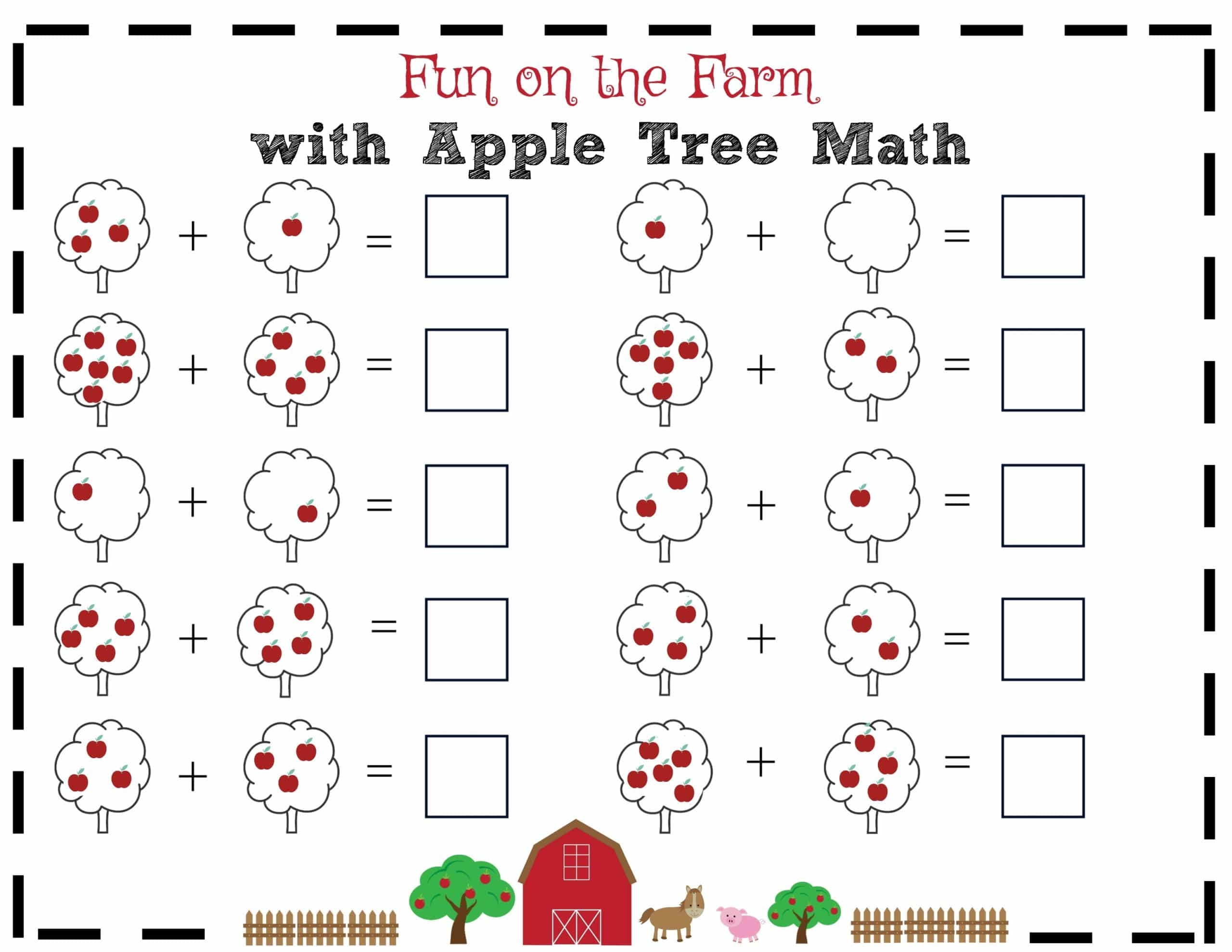 Fun On The Farm With Apple Tree Math Only Passionate Curiosity Fun On The Farm With Apple Tree Math Only Passionate Curiosity