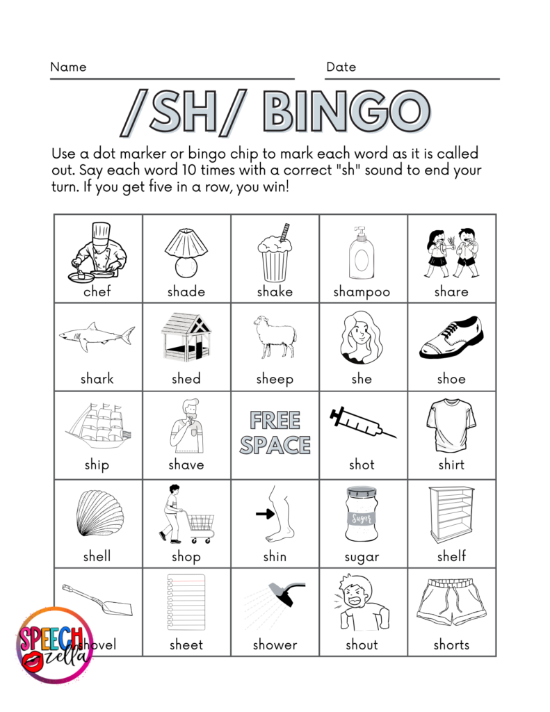 Fun SH Words Speech Therapy Activities In Canva Speechzella