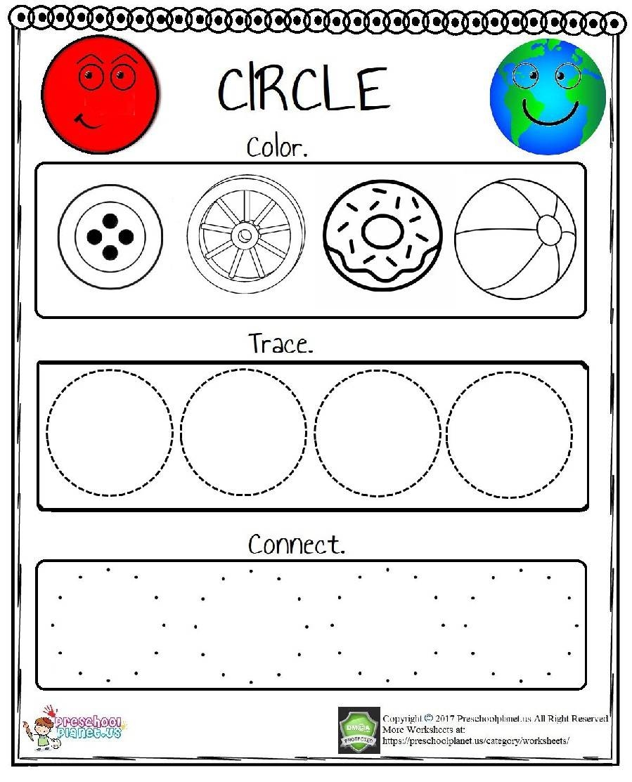 Funny 2D Circle Worksheet By Preschoolplanet TPT