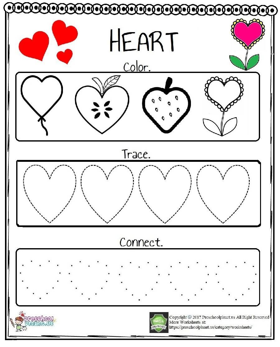 Funny 2D Heart Worksheet By Preschoolplanet TPT