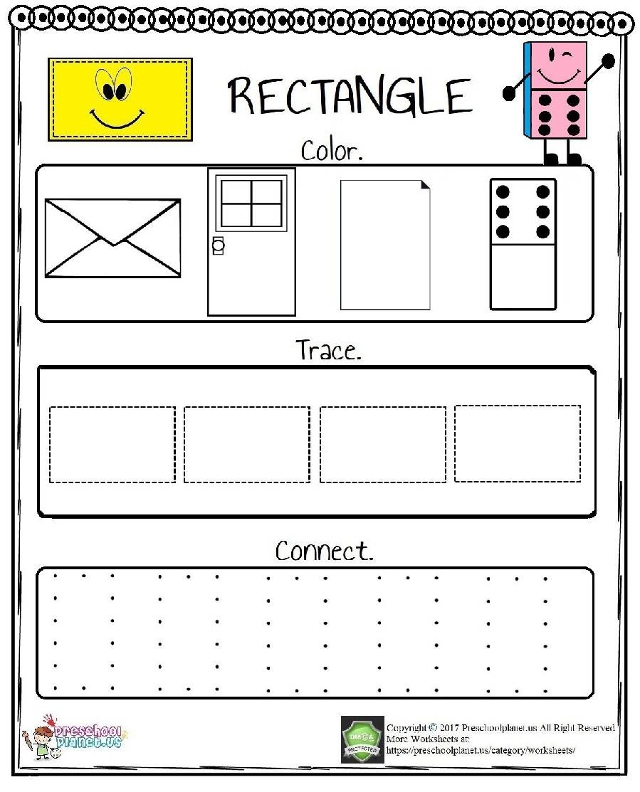 Funny 2D Rectangle Worksheet By Preschoolplanet TPT