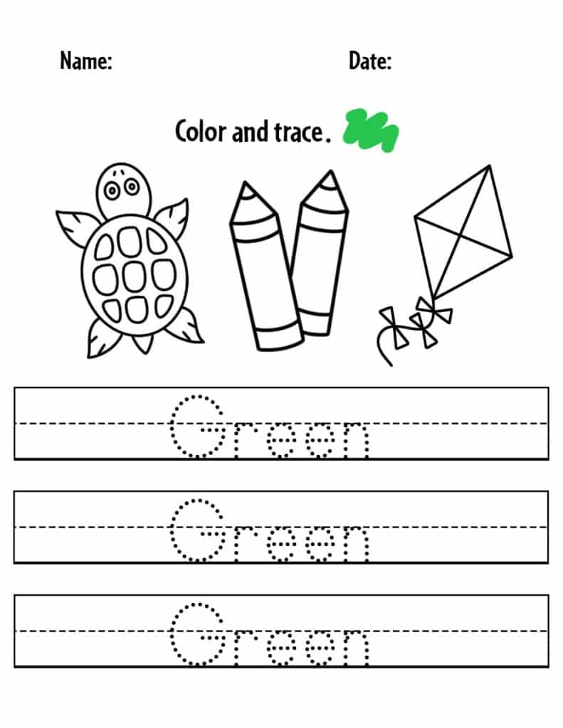 Green Color Activities And Worksheets For Preschool The Worksheets Library