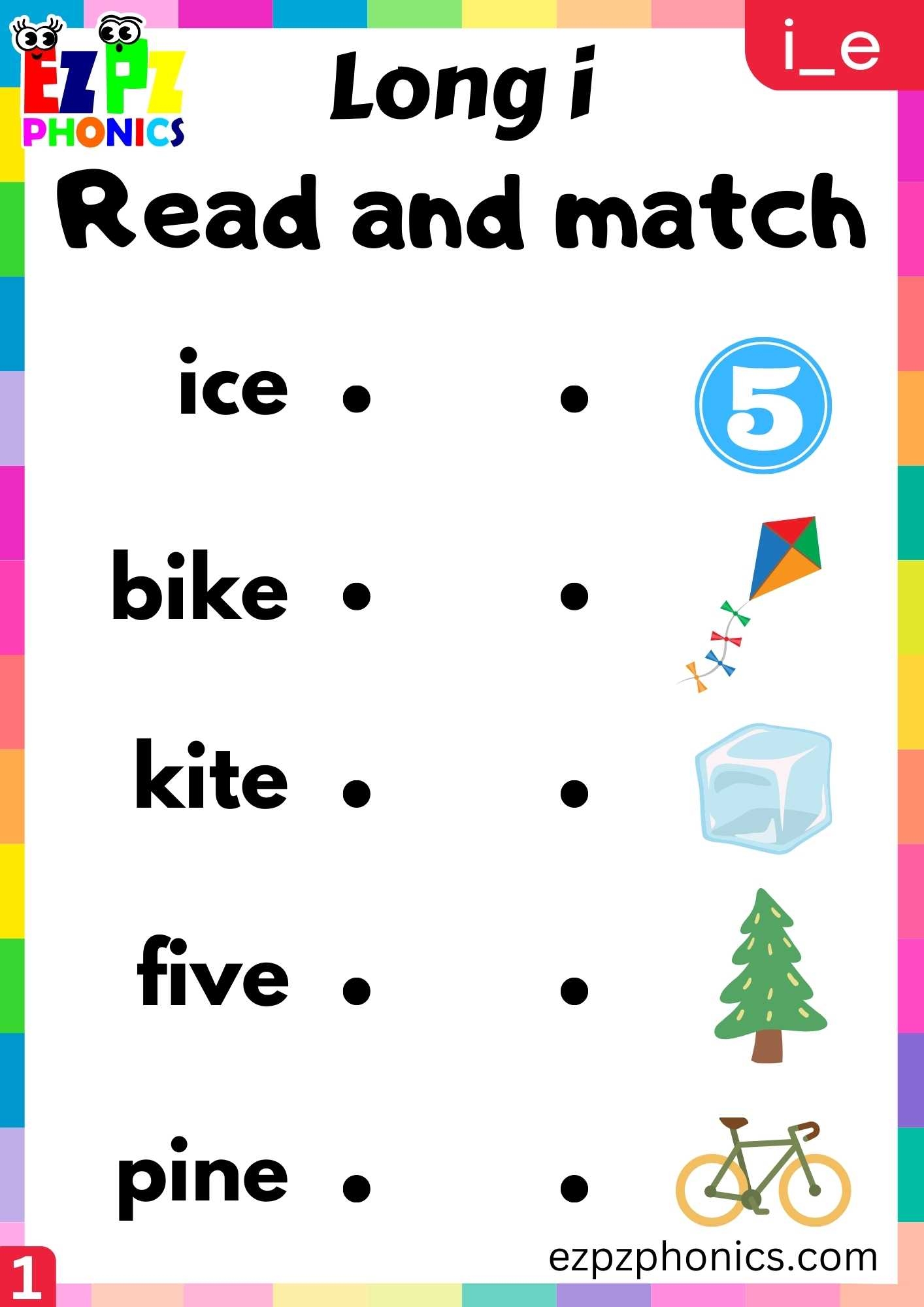 match phonics worksheets
