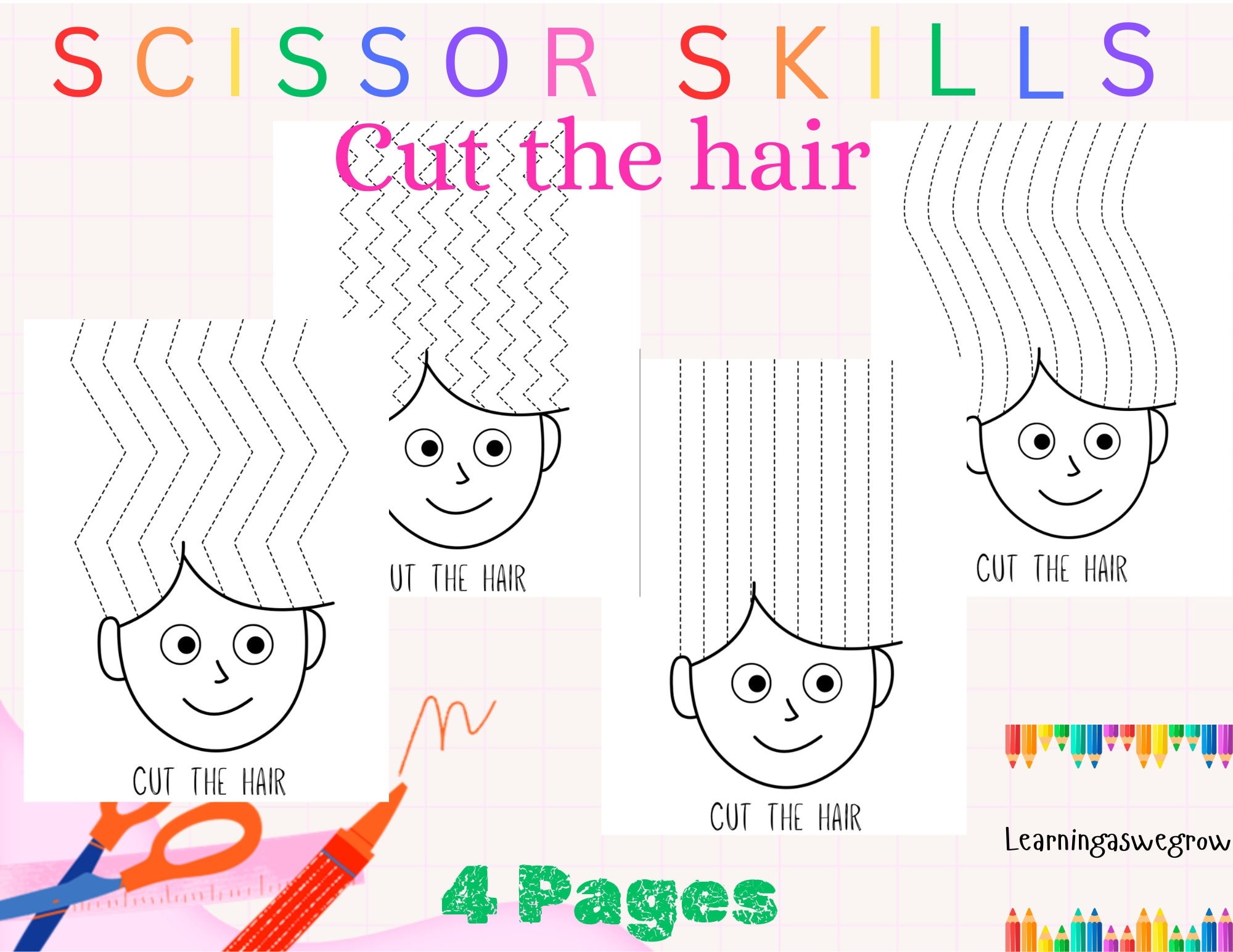cutting skills printable worksheets