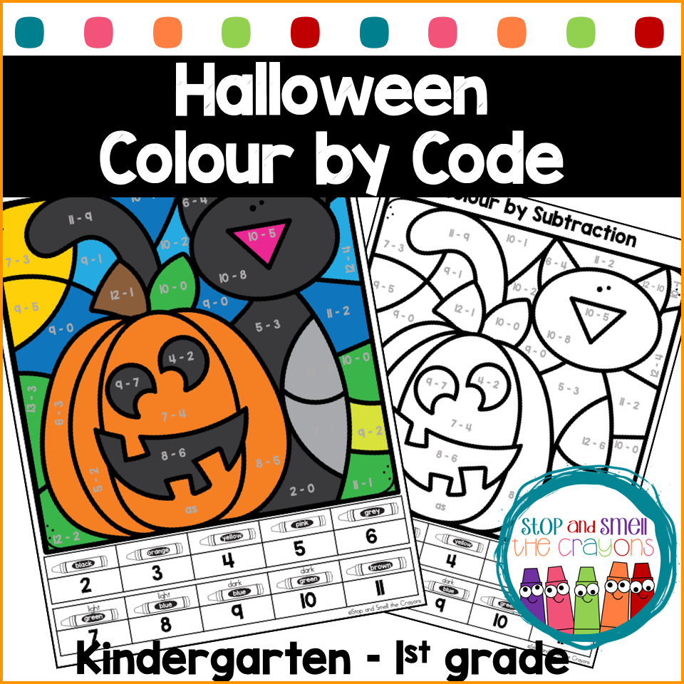 Halloween Color By Code Stop And Smell The Crayons Halloween Color By Code Stop And Smell The Crayons