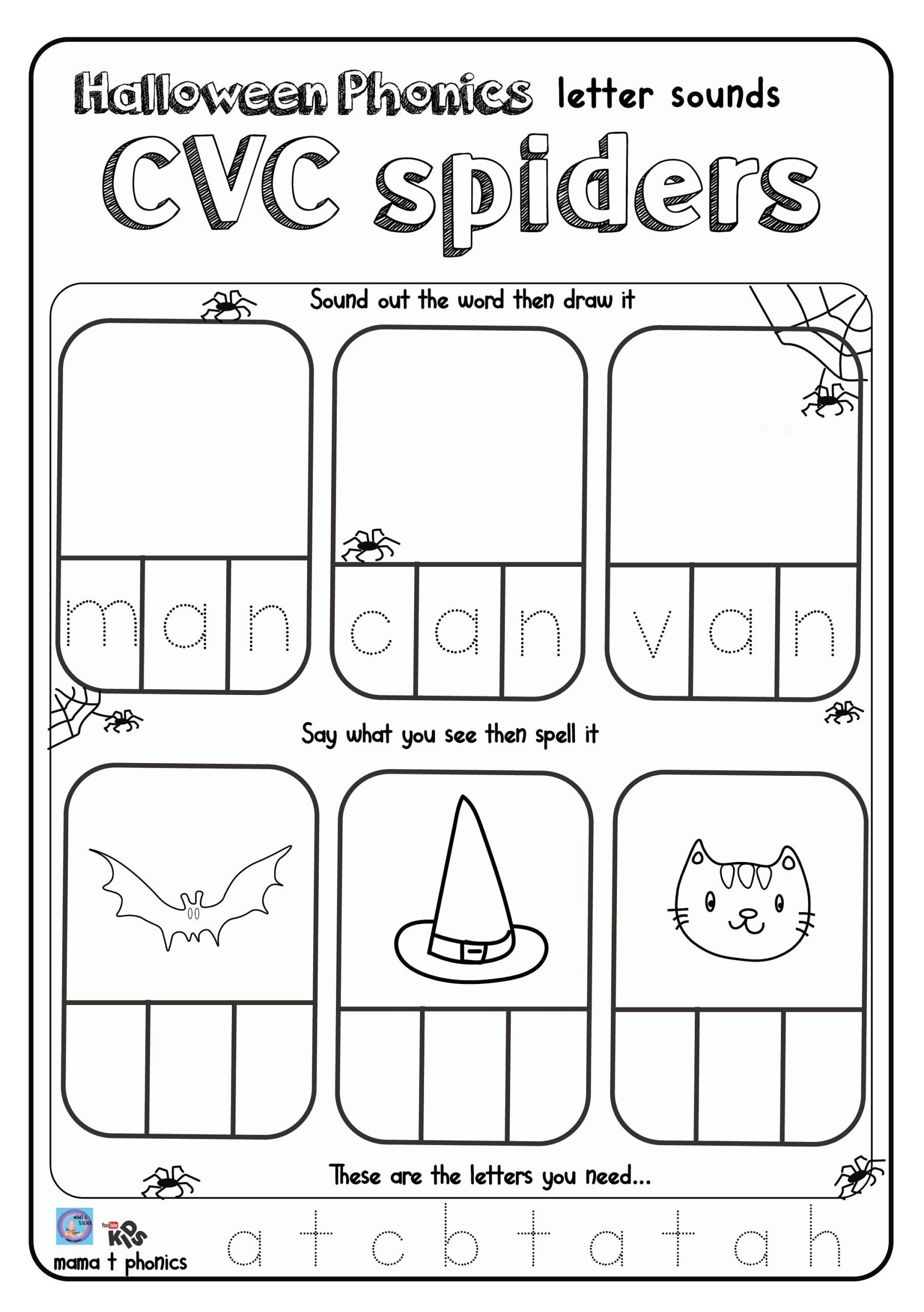 Halloween Phonics Fun Letter Sounds CVC Words Tricky Words Sight Words Etsy Israel