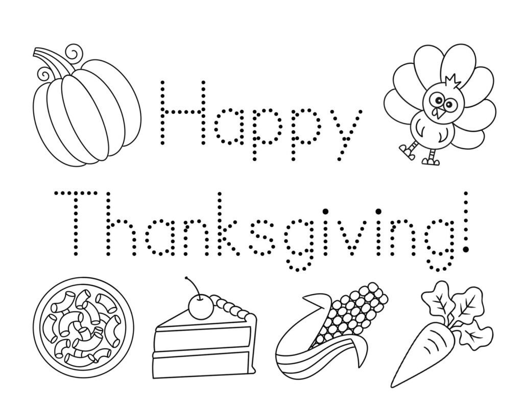 Happy Thanksgiving Worksheets For Preschoolers The Hollydog Blog