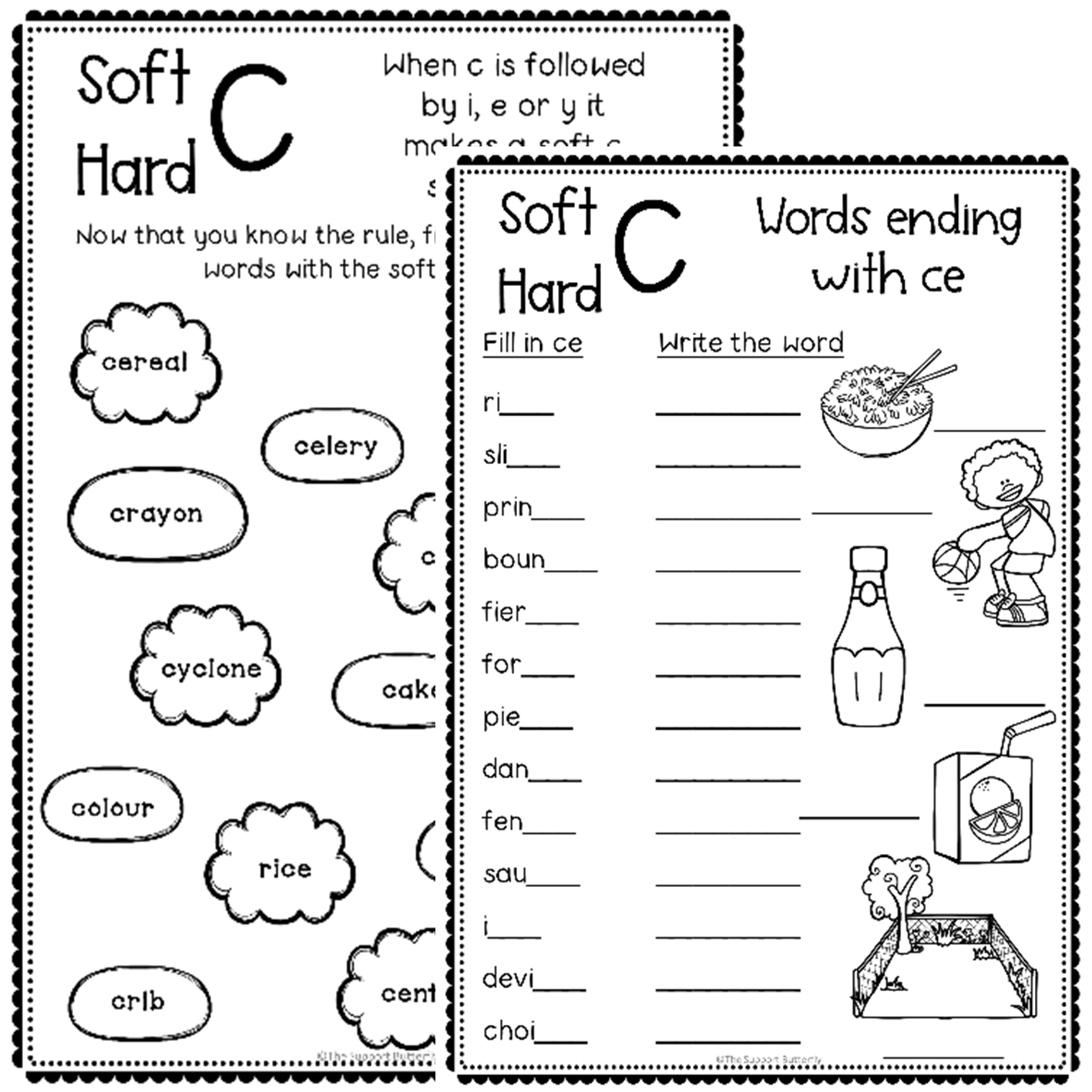 hard and soft g worksheets
