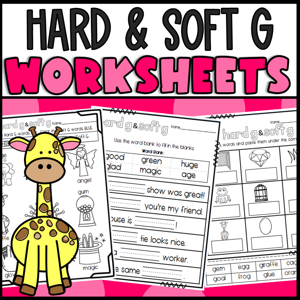 hard g soft g worksheet