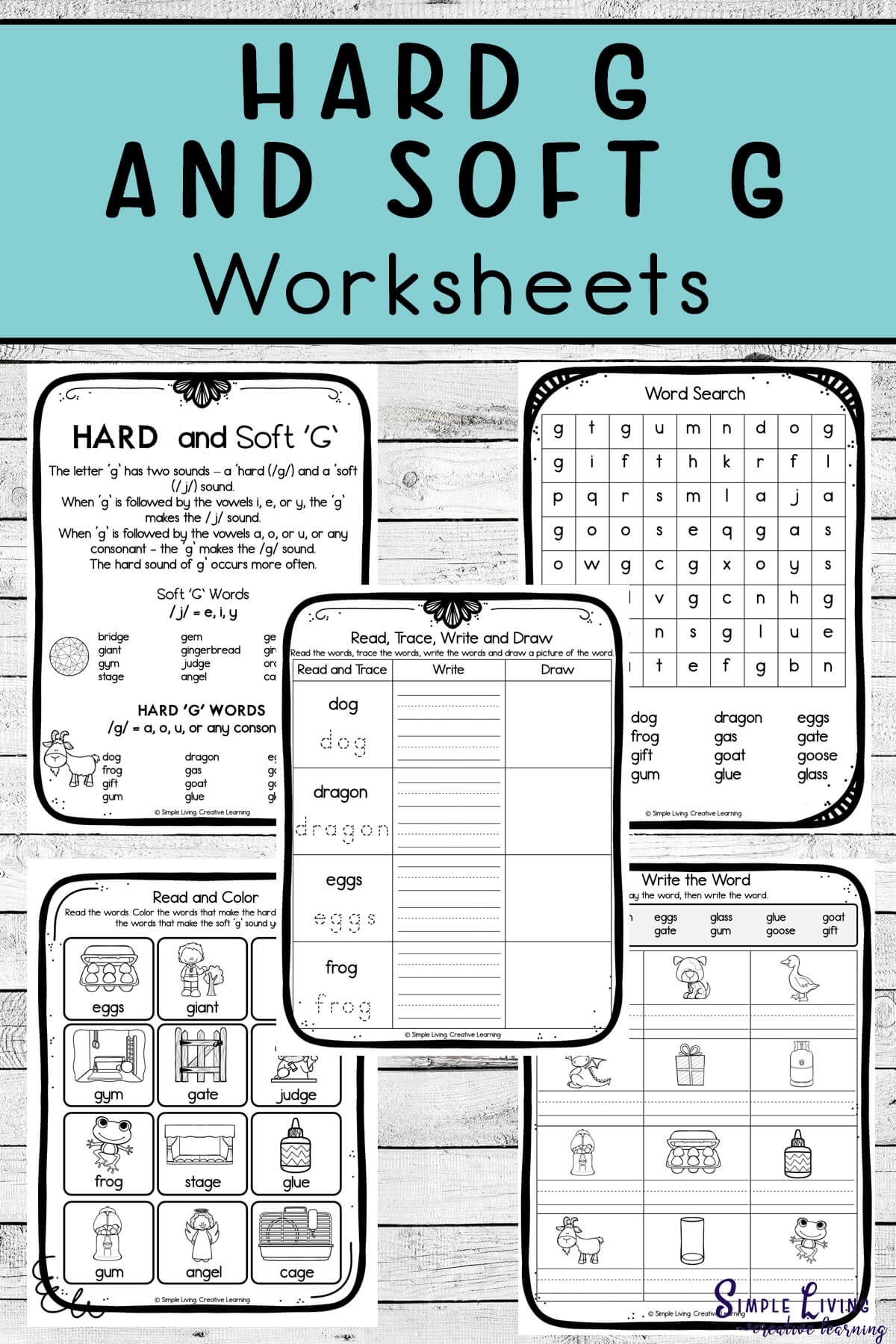 Hard G And Soft G Worksheets Simple Living Creative Learning