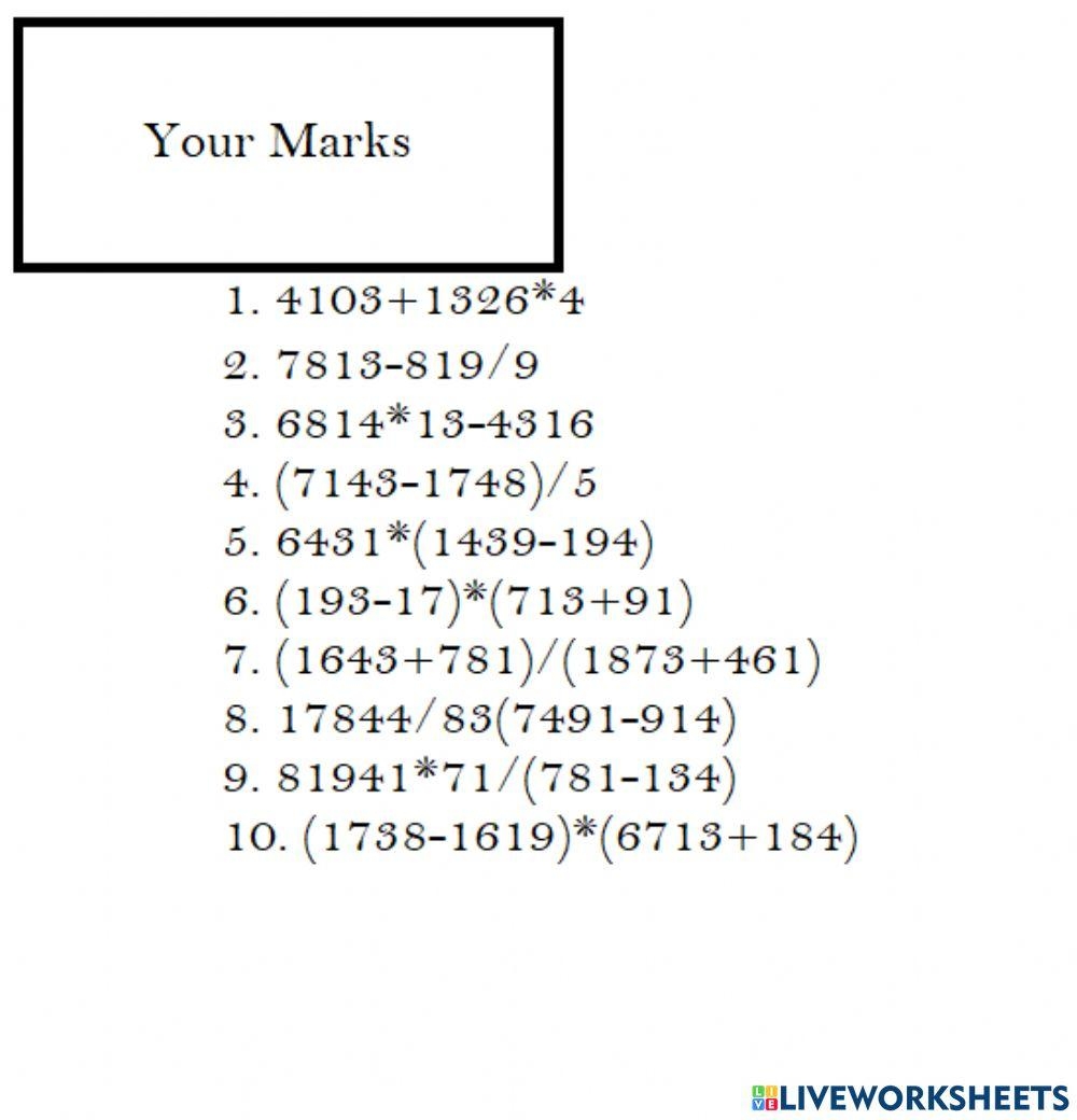 Hard Math Worksheet Worksheets Library