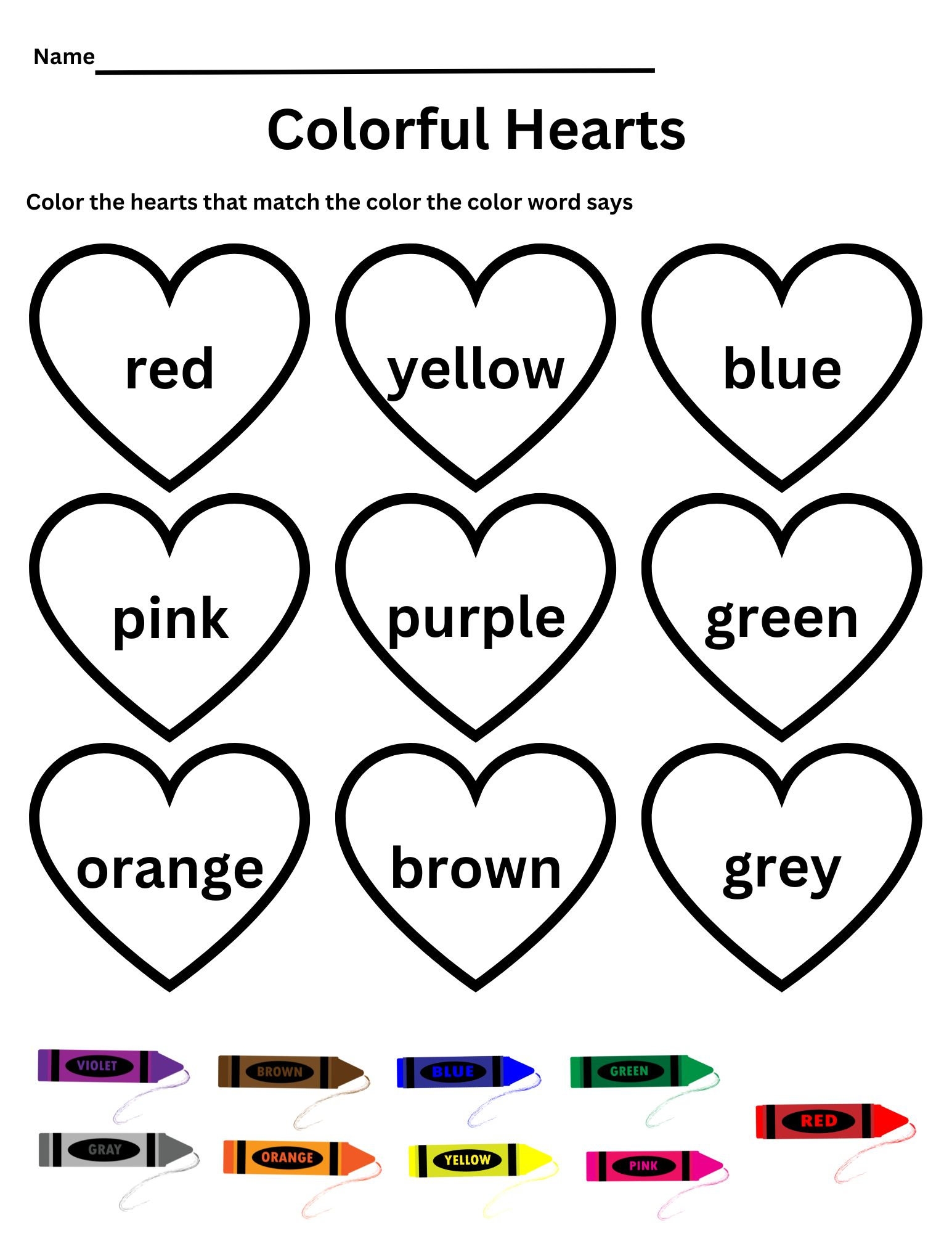 Heart Theme Color Matching Bundle Worksheet And Center task Box Activity Digital Download Toddler Preschool Special Education Etsy