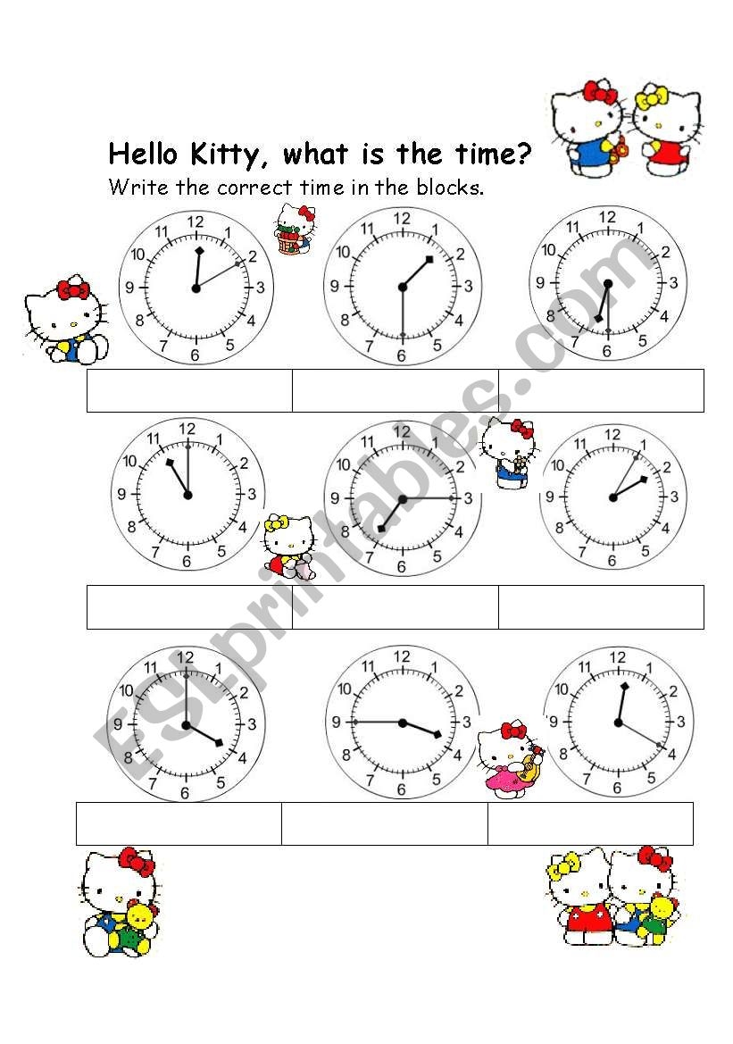 Hello Kitty ESL Worksheet By Littlekallie Worksheets Library