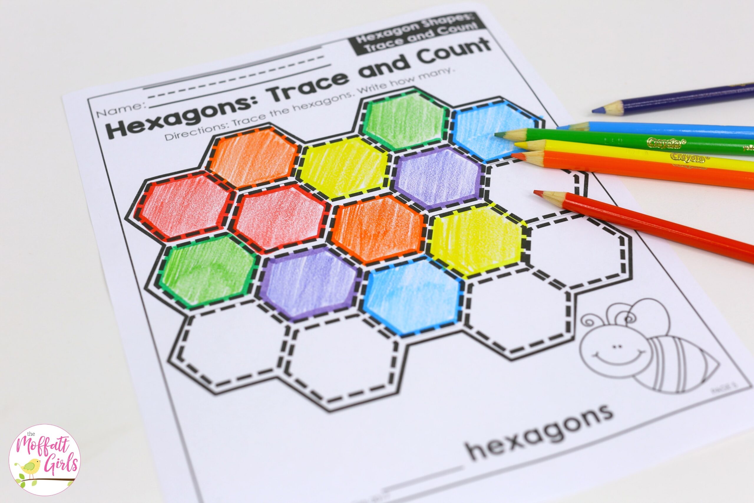Hexagon Shape Worksheets
