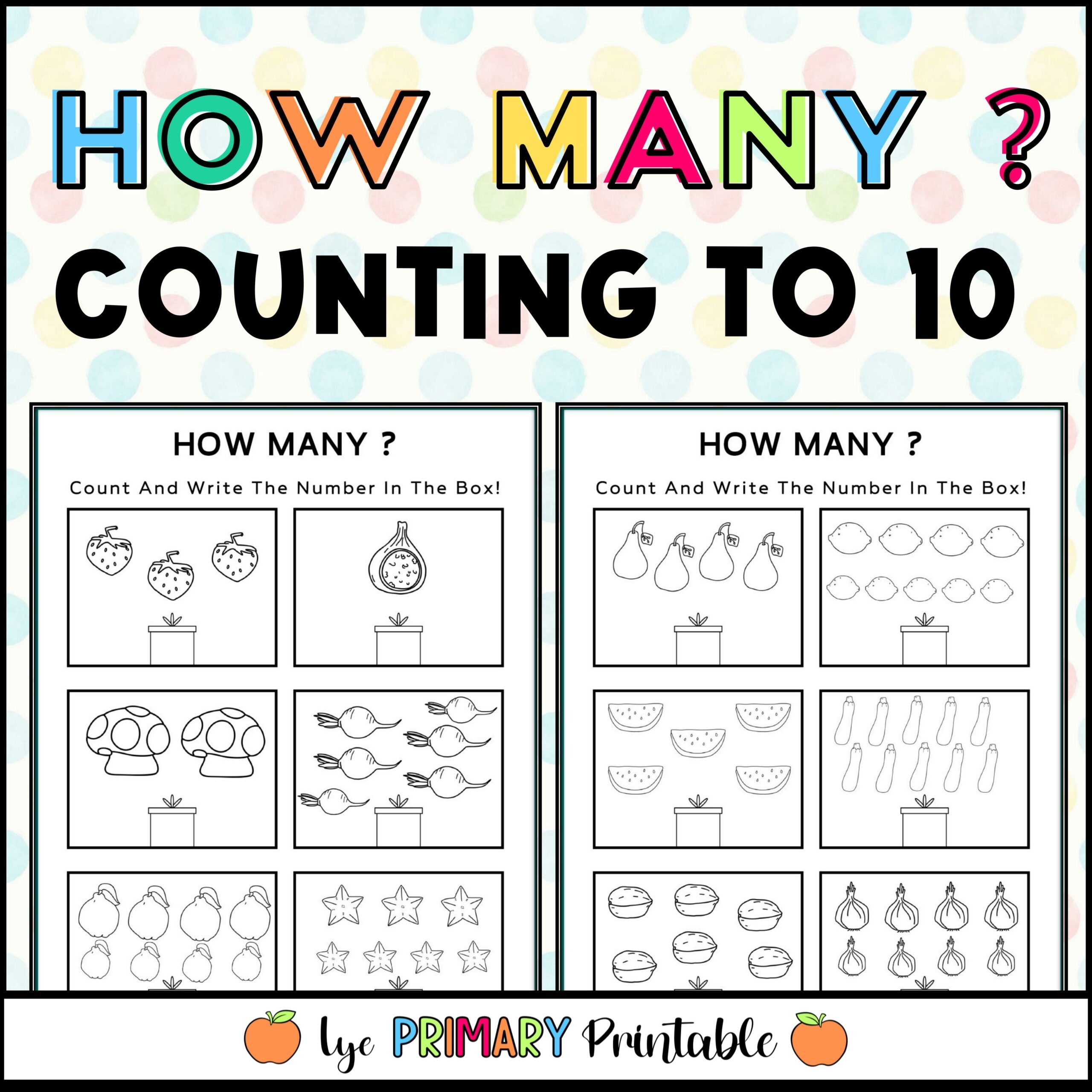 1 10 number worksheets for preschool