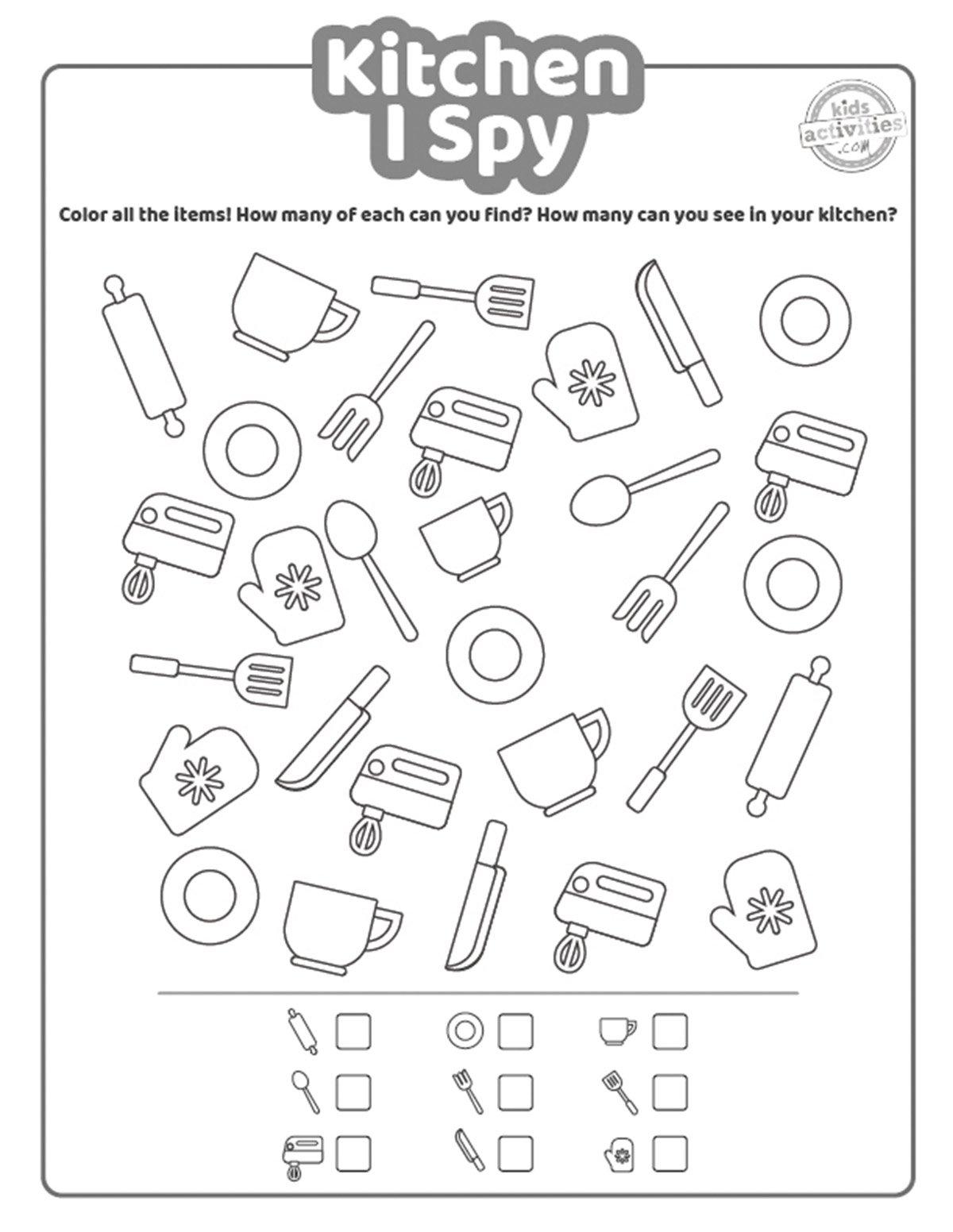 I Spy Worksheets For Pizza Lovers Kids Activities Blog