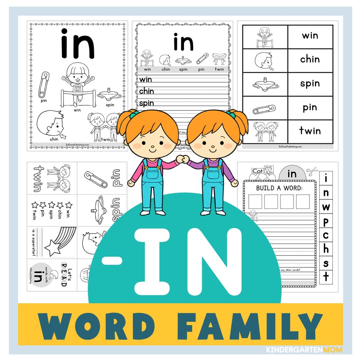 IN Word Family Worksheets Kindergarten Mom