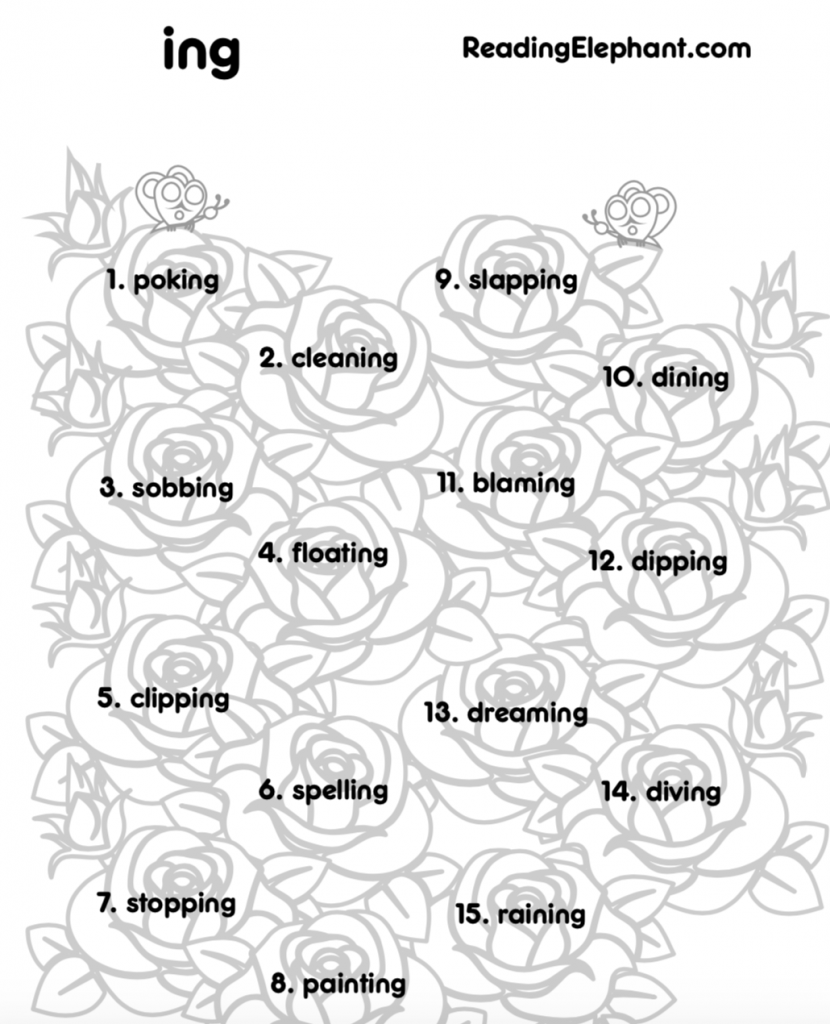 Ing Worksheets To Practice Inflectional Endings Reading Elephant Ing Worksheets To Practice Inflectional Endings Reading Elephant