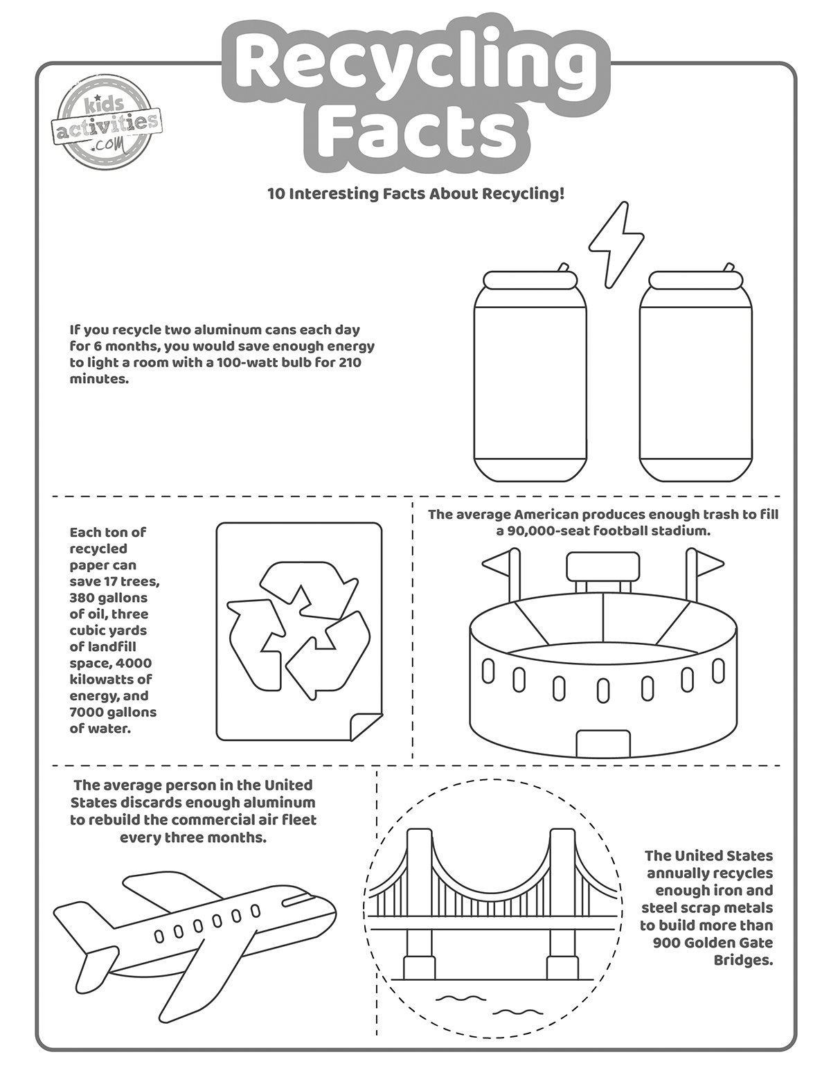 Interesting Recycling Facts For Kids Worksheet Kids Activities Blog Interesting Recycling Facts For Kids Worksheet Kids Activities Blog