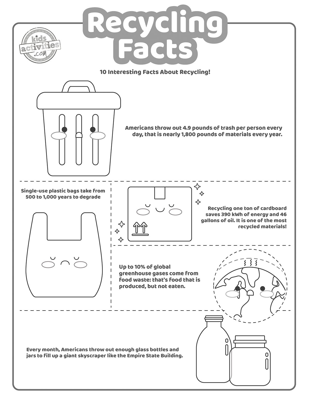 Interesting Recycling Facts For Kids Worksheet Kids Activities Blog Interesting Recycling Facts For Kids Worksheet Kids Activities Blog