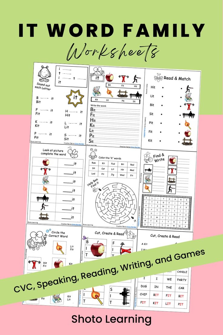 IT Word Family SHOTO LEARNING English Worksheet