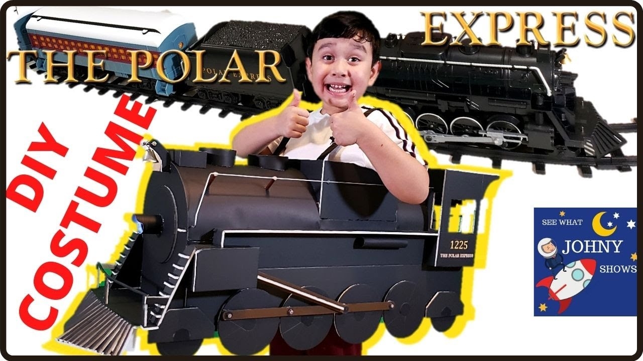 Johny Shows DIY Polar Express Train Costume From Lionel Polar Express Toy Train YouTube