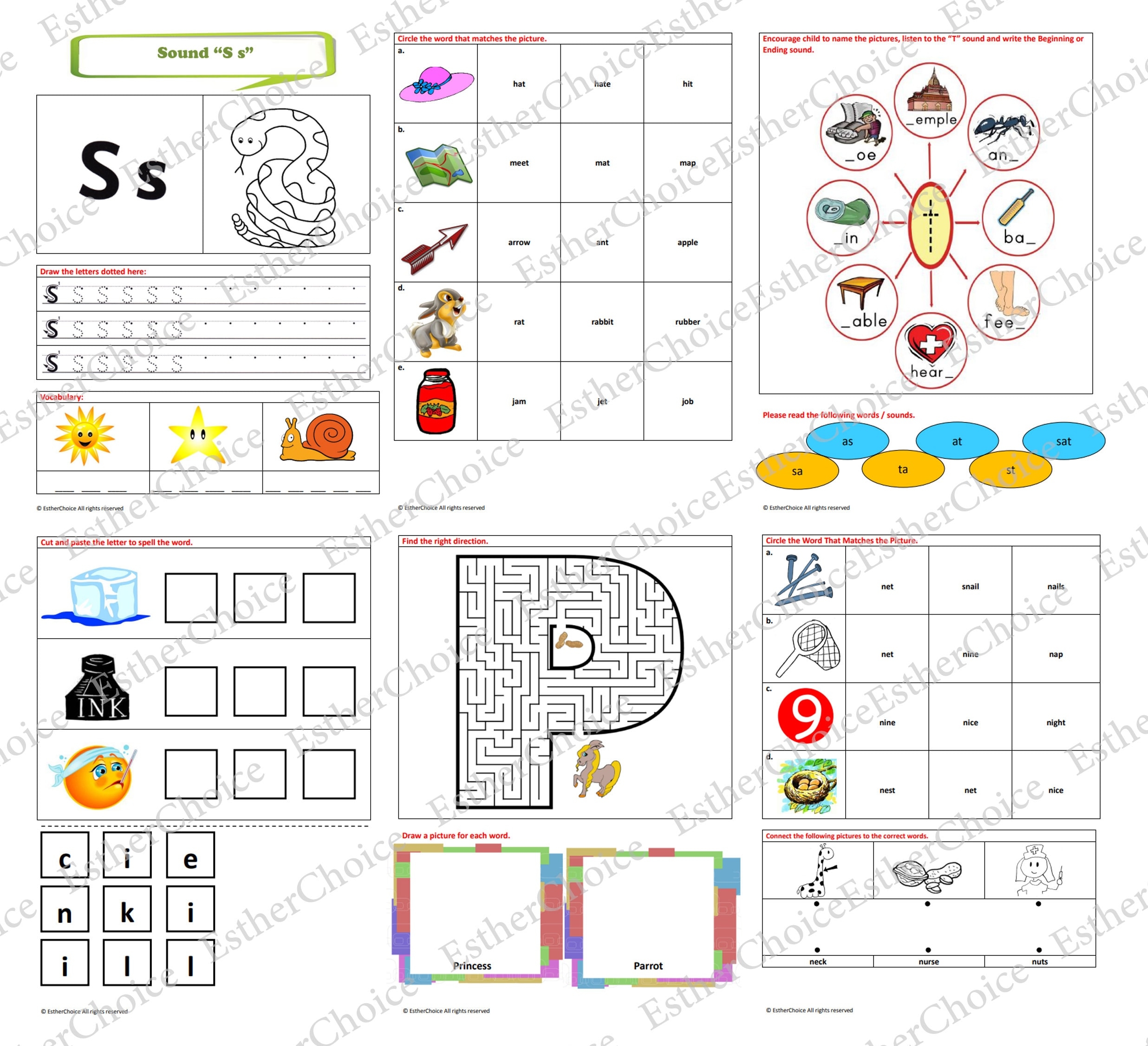 jolly phonics a worksheet