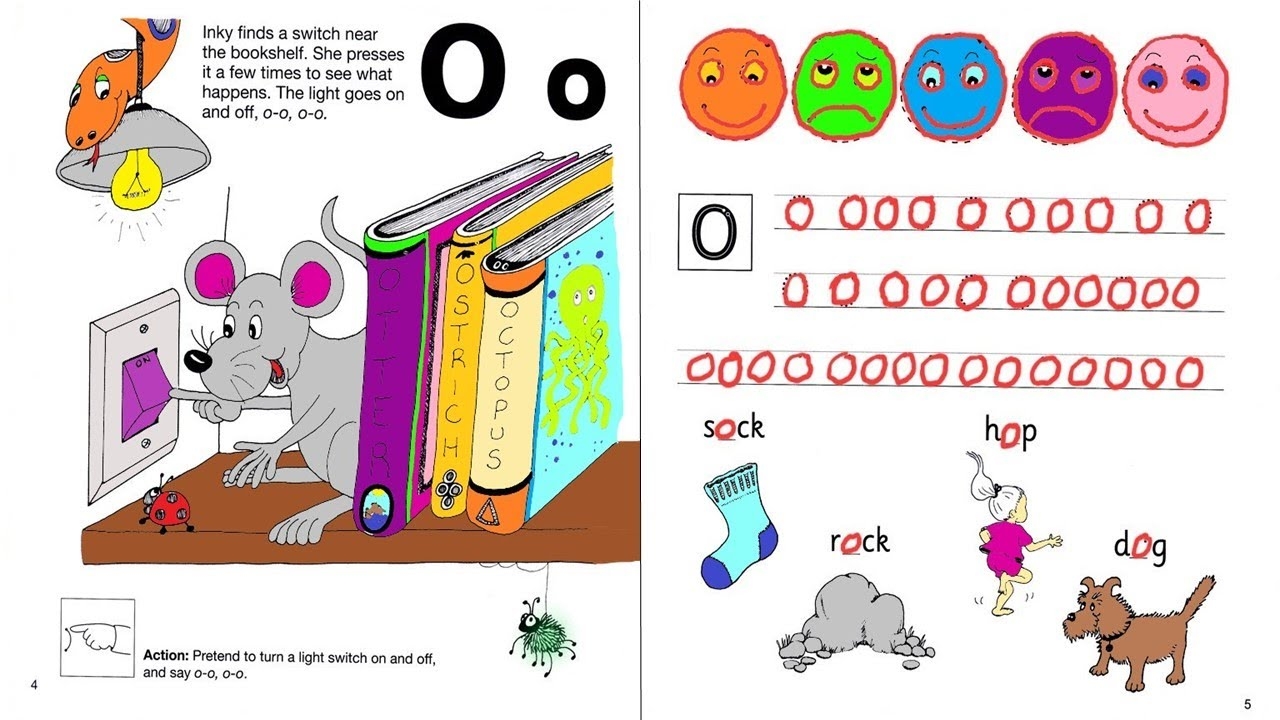 Jolly Phonics Workbook 3 Page 5 Letter Oo 2020 Edition YouTube