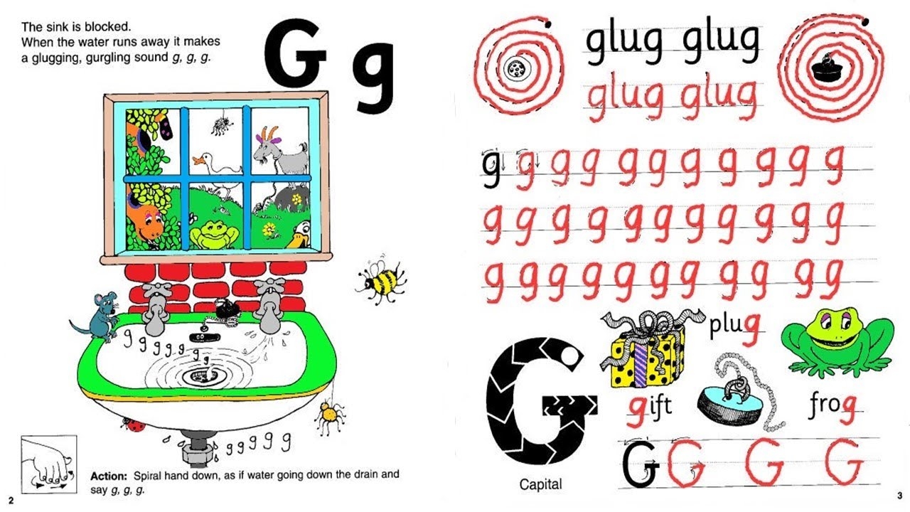 Jolly Phonics Workbook 3 Pages 2 3 Gg YouTube