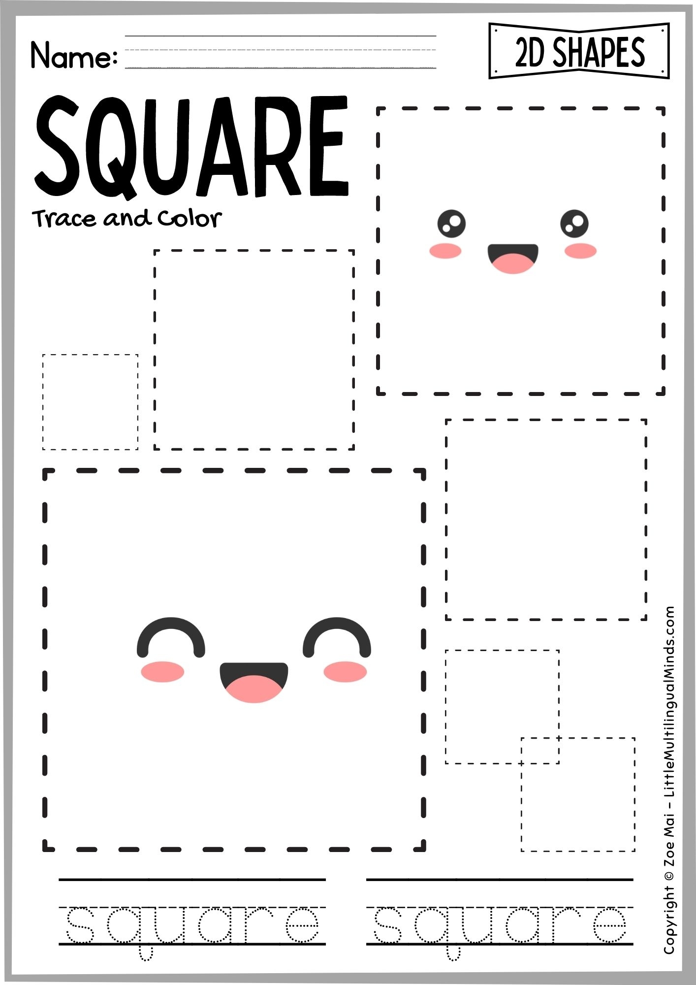 square worksheet for preschoolers square worksheet for preschoolers