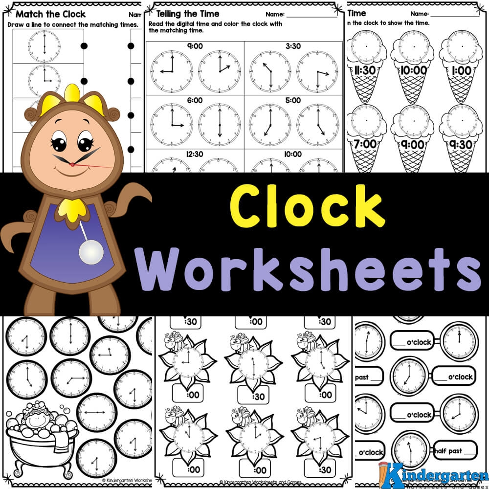 kindergarten clock worksheets kindergarten clock worksheets