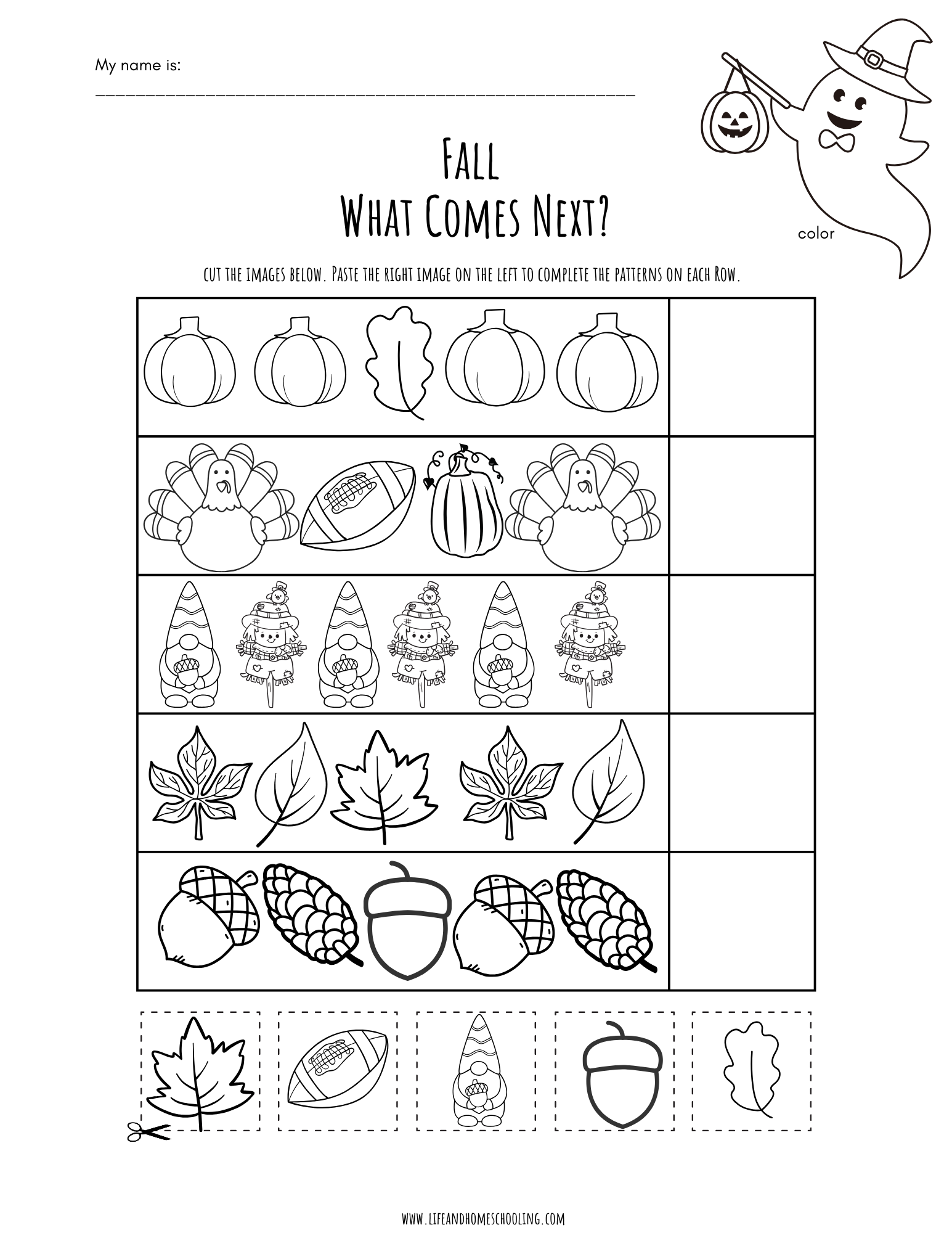 Kindergarten Fall Pattern Worksheet Made By Teachers Kindergarten Fall Pattern Worksheet Made By Teachers