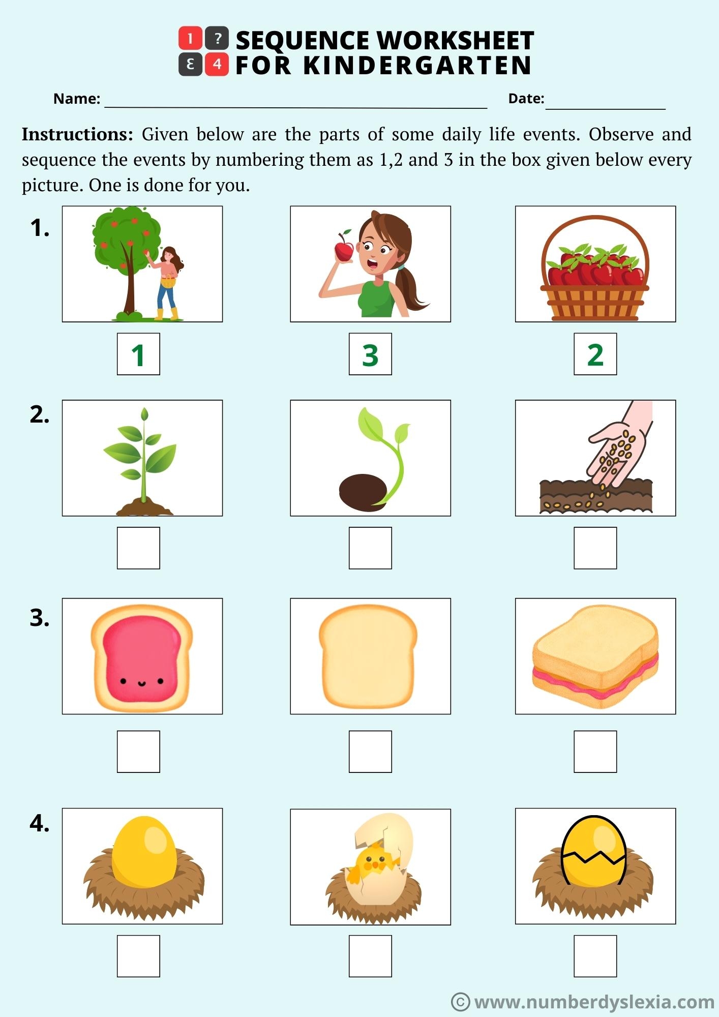Kindergarten Math Number Sequence Worksheets And Activities Worksheets Library