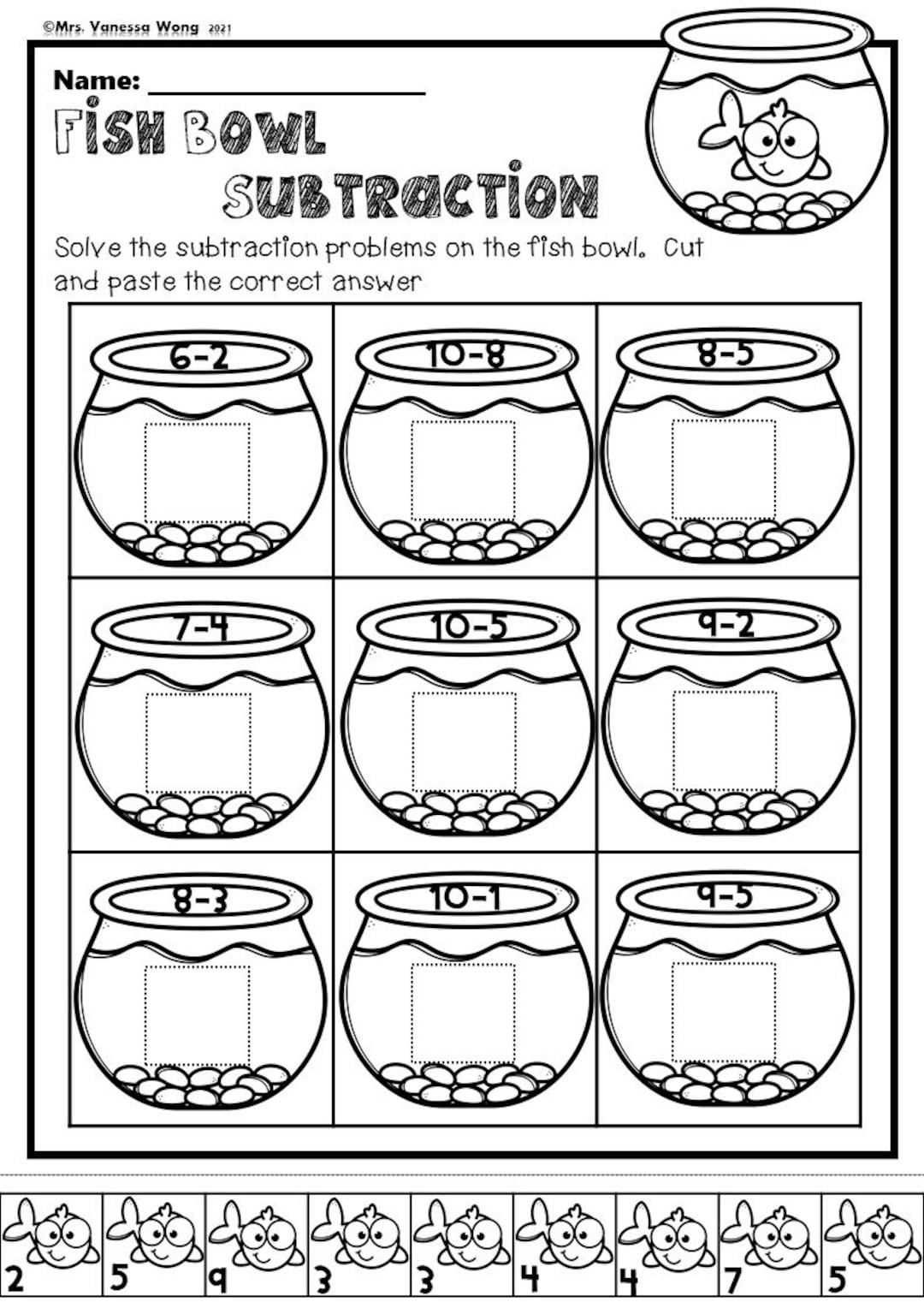 kindergarten cut and paste worksheets