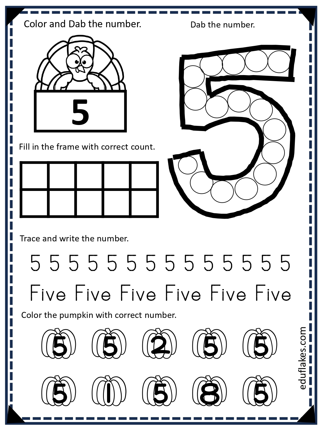 number 5 worksheet for preschool number 5 worksheet for preschool