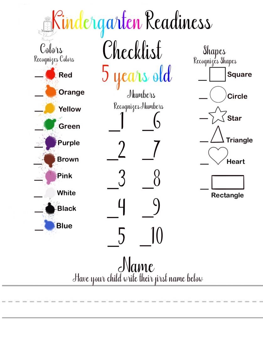 Kindergarten Readiness Checklist Classful Kindergarten Readiness Checklist Classful