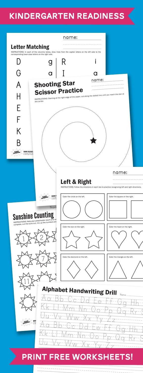 kindergarten ready worksheets kindergarten ready worksheets