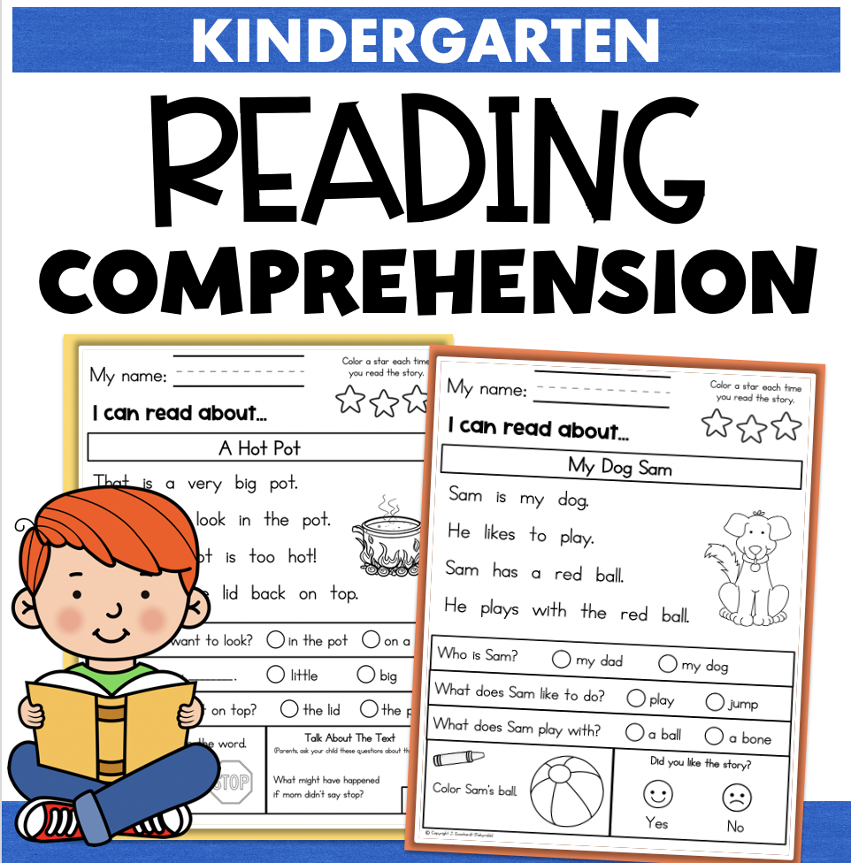 kindergarten worksheets reading comprehension