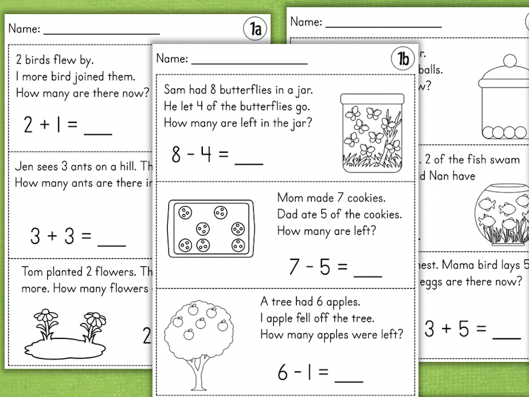 kindergarten mixed addition and subtraction worksheets