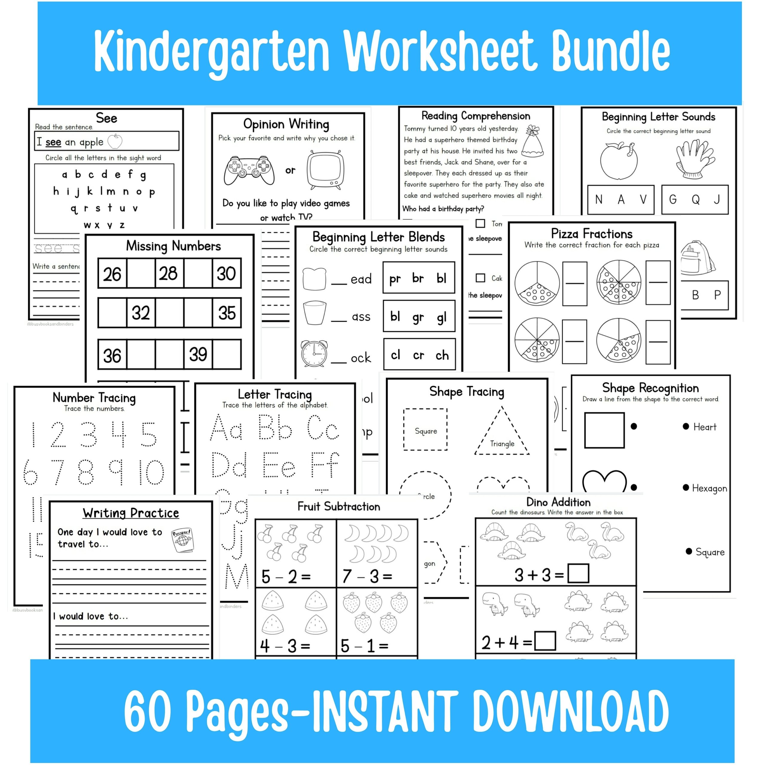 preschool homeschool worksheets